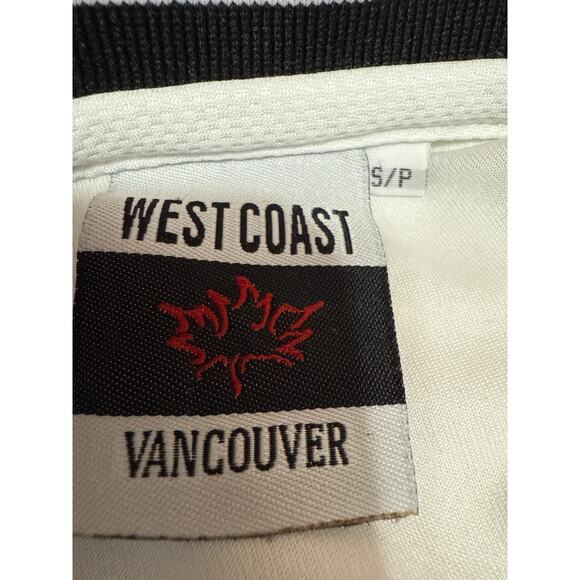 West Coast Vancouver Canada Men's White Short Sleeve Hockey Jersey Top Size S - Picture 3 of 4